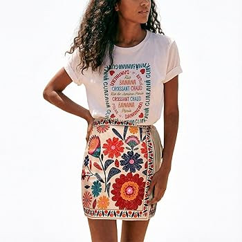 Amazon.com: Talakeno Womens Summer Floral Wrap Short Skirt Tie Side High Waist A Line Beach Vacat... | Amazon (US)
