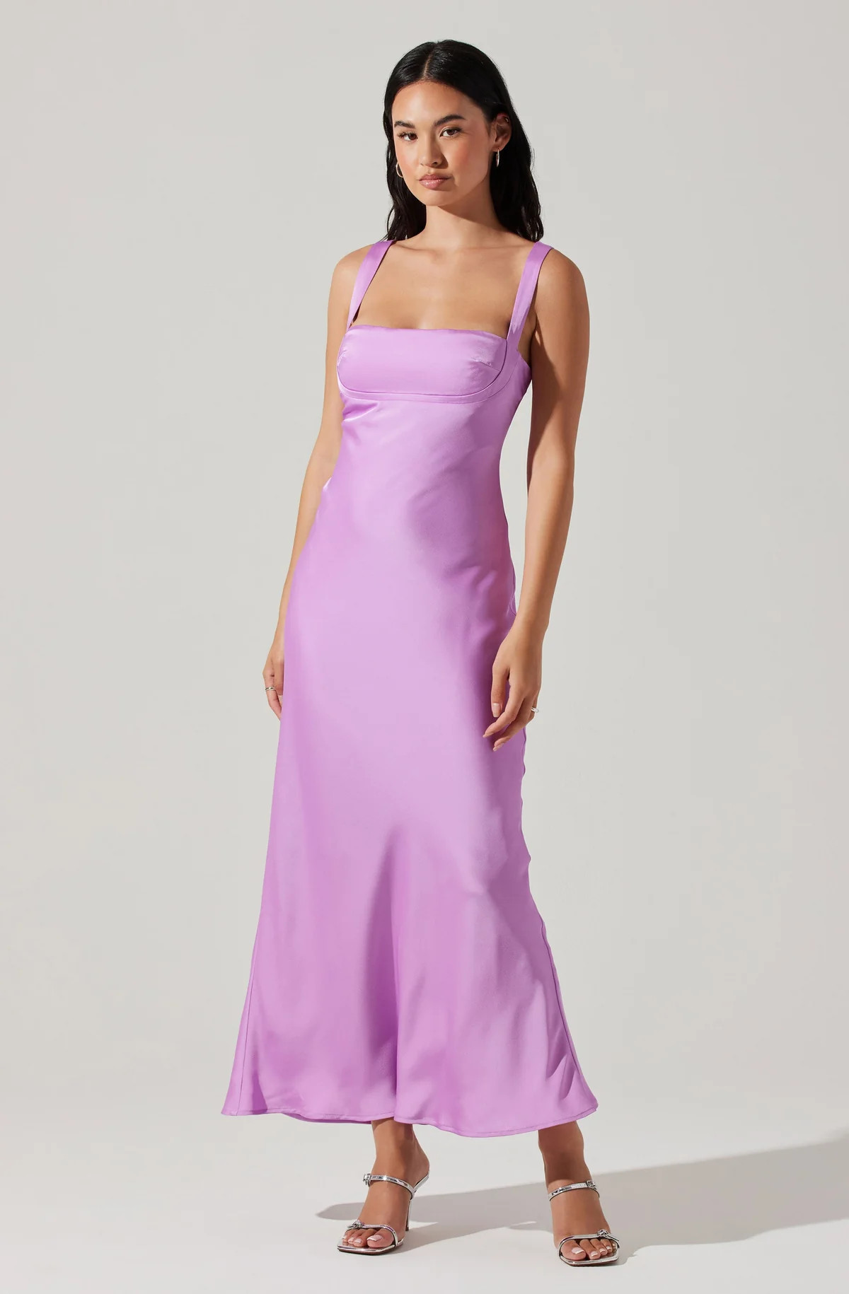 Stacie Satin Maxi Dress - Lilac / XS | ASTR The Label (US)
