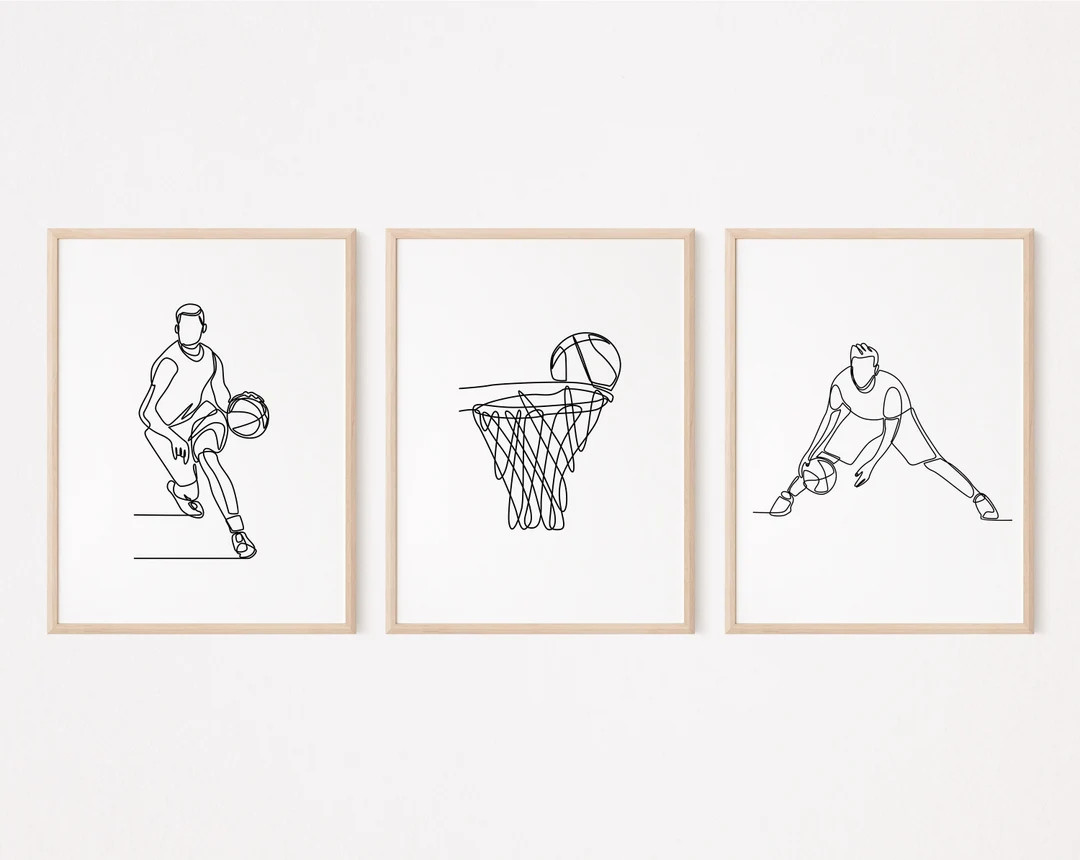 3 Basketball Wall Art/posters/sports Wall Decor/printable/print/gift for Him Boy/bedroom Decor/li... | Etsy (US)
