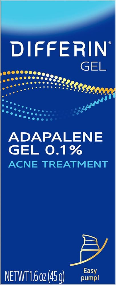 Differin Acne Treatment Gel, 90 Day Supply, Retinoid Treatment for Face with 0.1% Adapalene, Gent... | Amazon (US)