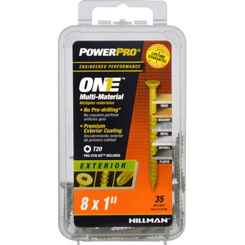 Power Pro #8 x 1-in Epoxy One Exterior Wood Screws (35-Per Box) | Lowe's