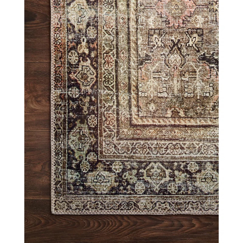 Giacinto Oriental Olive/Charcoal Area Rug | Wayfair North America