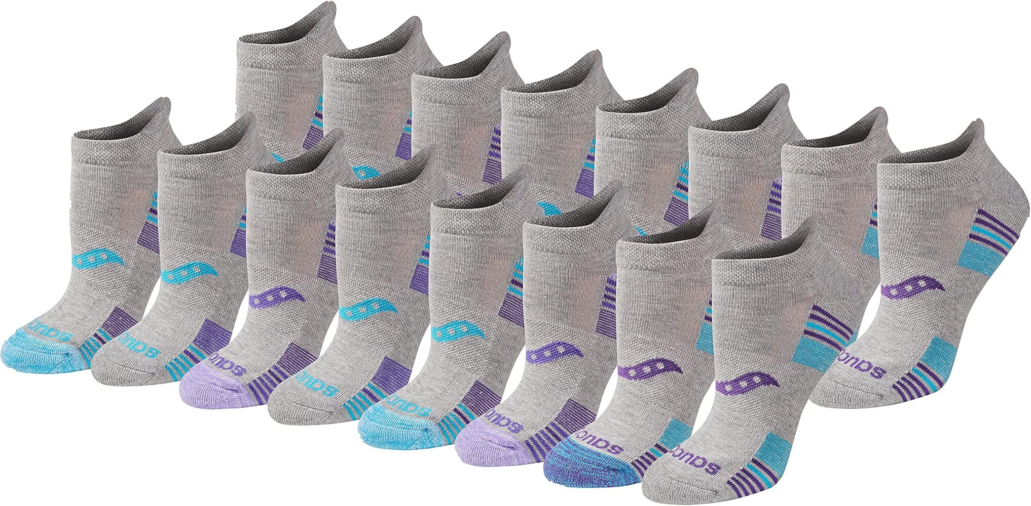Grey Heather Blue Assorted (16 Pairs) | Amazon (US)