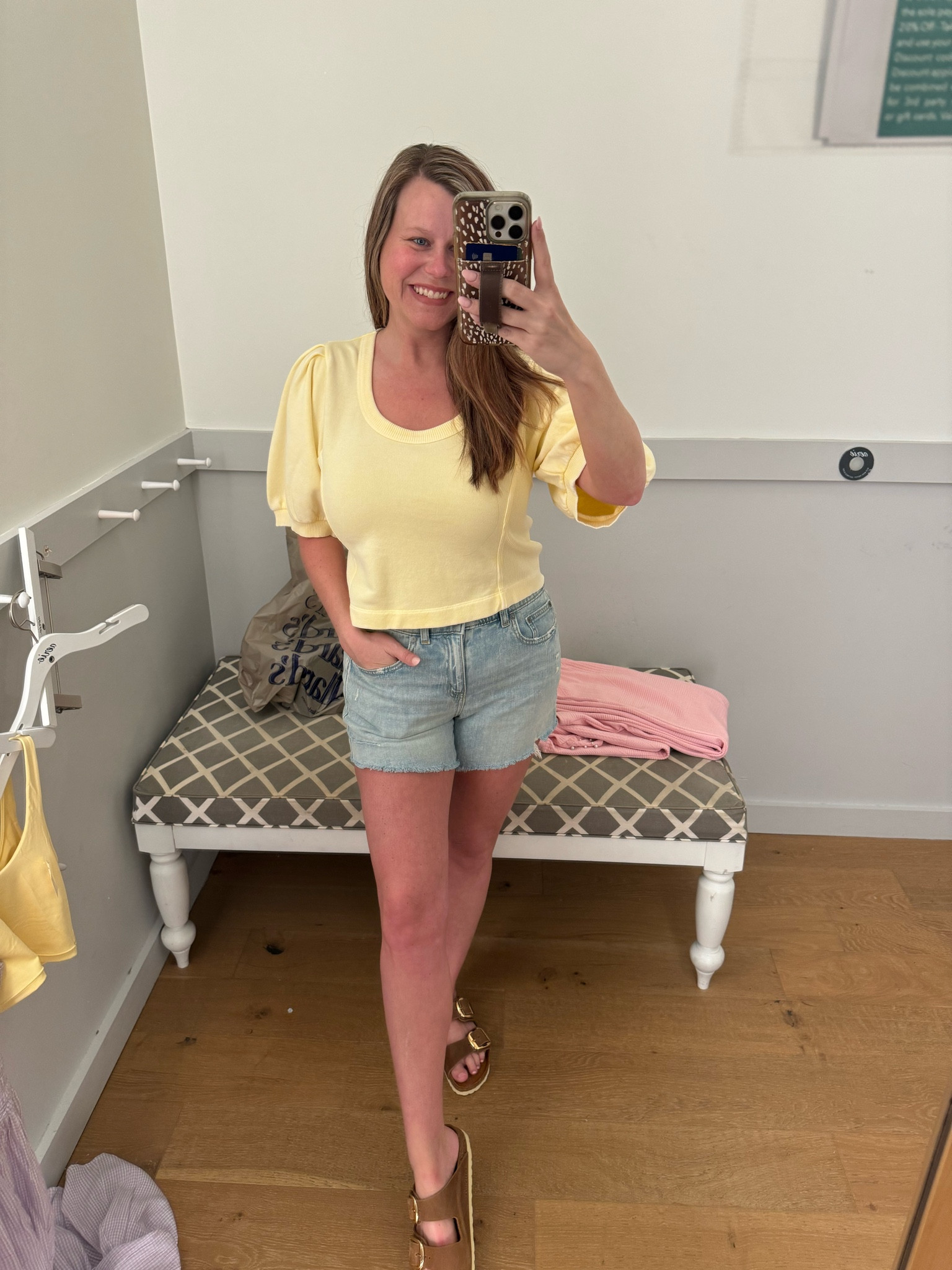 Spring Top | Spring Denim 
Wearing size small in both top and bottom. These are the best shorts. I have in several washes  

#LTKSpringSale