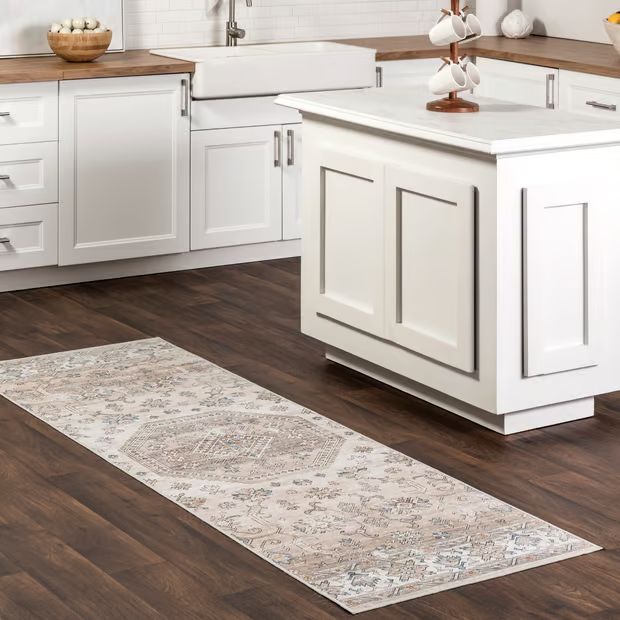 Ivory Angeline Washable Stain Resistant Area Rug | Rugs USA