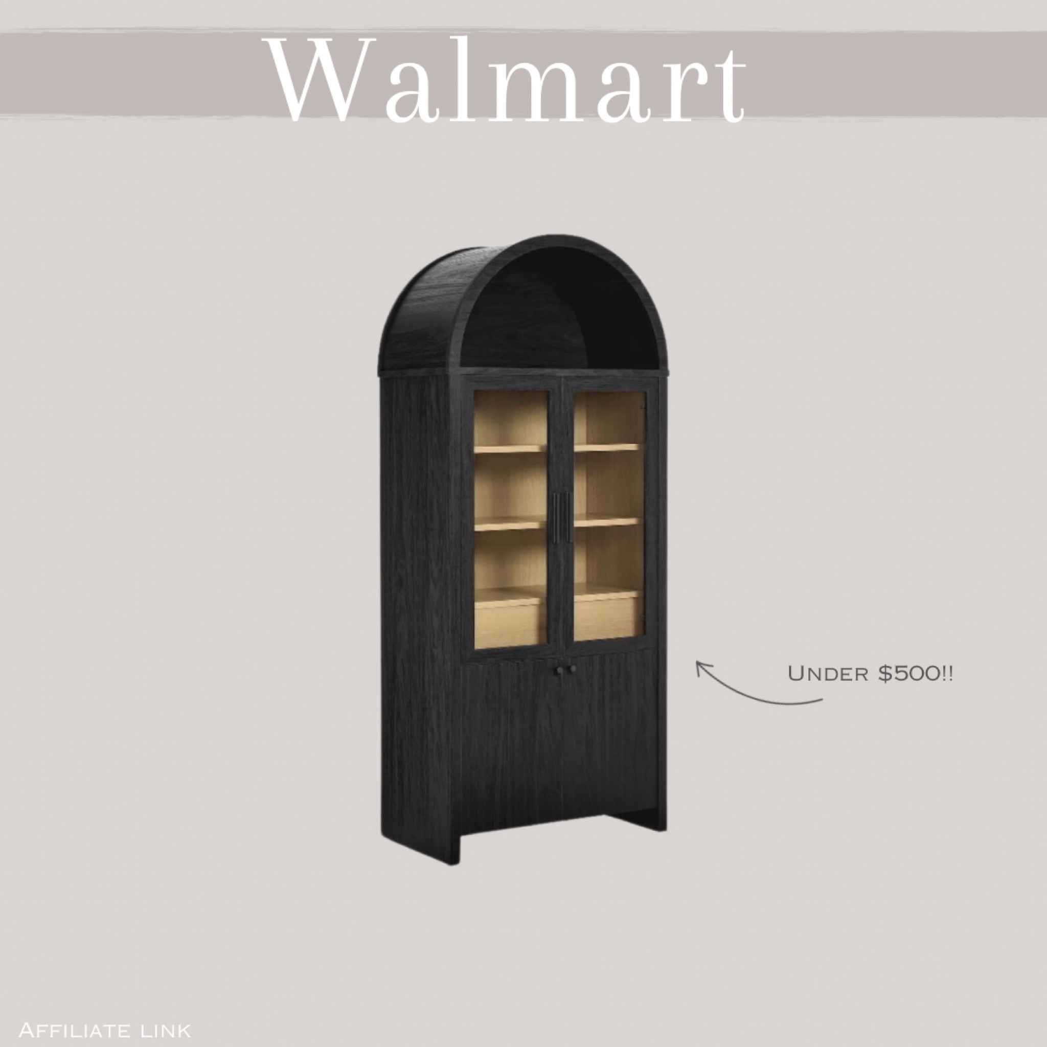 This arch cabinet is so pretty and under $500!! 


Cabinet, arched cabinet, home decor, neutral decor, display cabinet, black cabinet 


#walmart #walmarthomefinds #walmartpartner 

#LTKhome