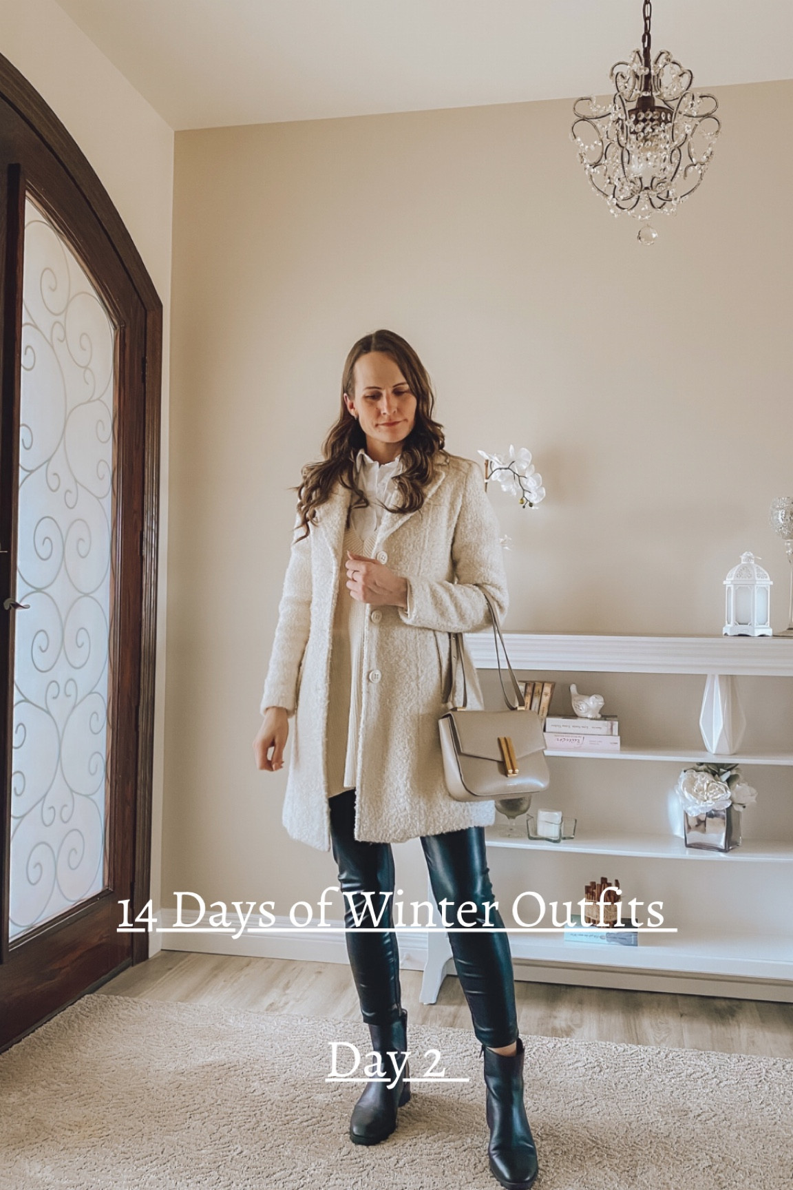 Casual chic winter outfit with faux leather leggings. 

#LTKSeasonal #LTKunder50 #LTKstyletip