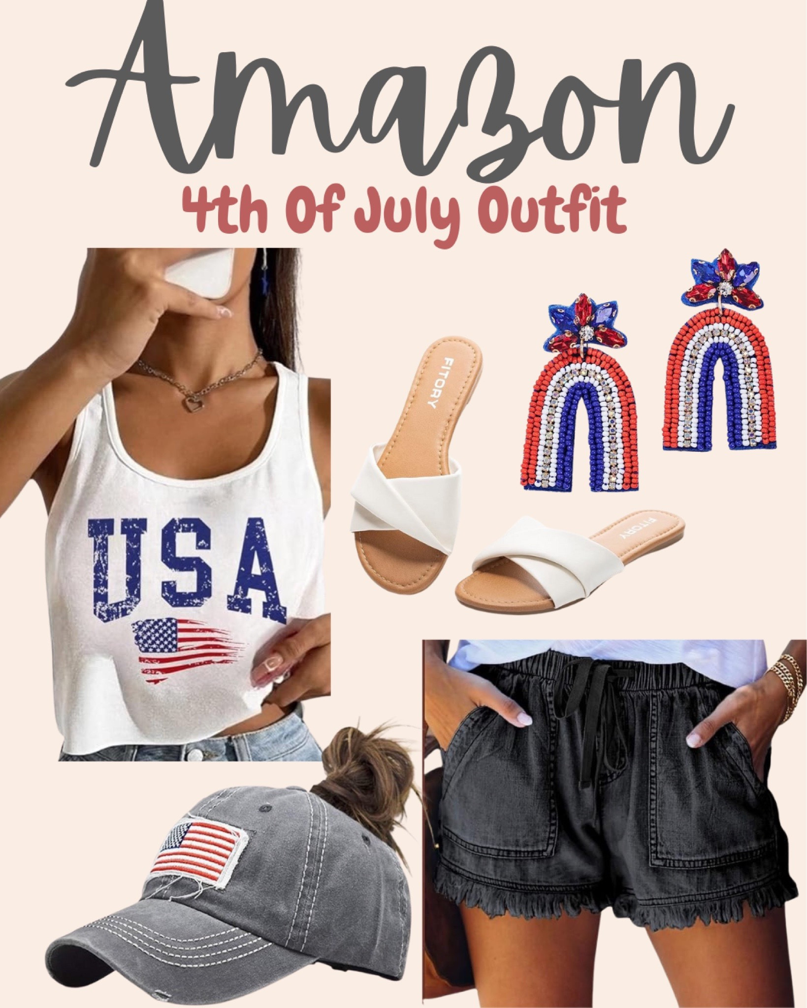 4th of July outfit ideas from Amazon prime 

4th of July, Fourth of July, USA, patriotic outfits, pool party, amazon fashion, amazon outfit idea, red white and blue, white shorts, graphic tshirt, travel, summer ootd, patriotic dress, bump friendly

#LTKSeasonal #LTKFindsUnder50 #LTKParties