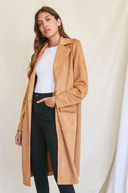 Faux Suede Longline Jacket | Forever 21 (US)