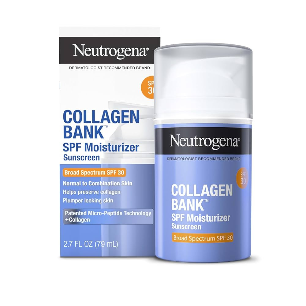 Neutrogena Collagen Bank Face Moisturizer with SPF 30 Sunscreen, Larger Size Anti-Aging Face & Ne... | Amazon (US)