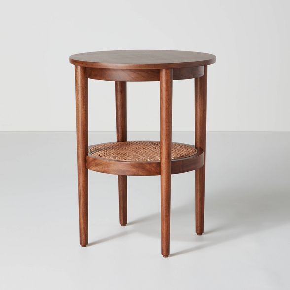Round Wood & Cane Accent Table - Hearth & Hand™ with Magnolia | Target