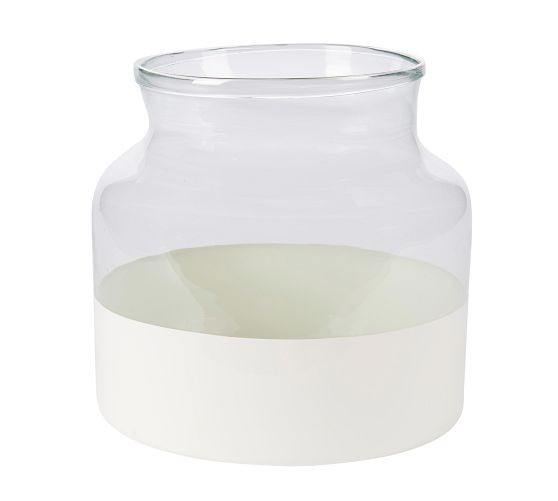 Color Block Glass Mason Jar Vase Collection | Pottery Barn (US)