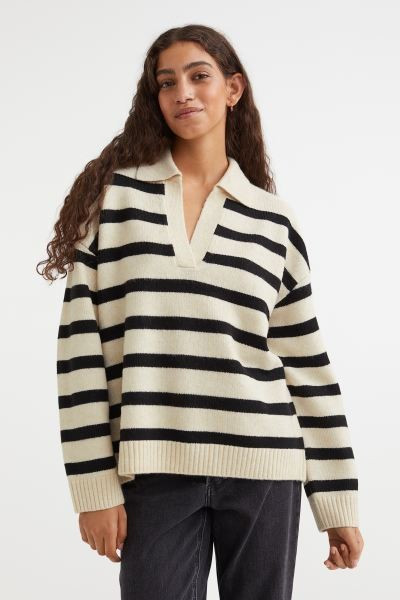 Fine-knit collared jumper | H&M (UK, MY, IN, SG, PH, TW, HK)