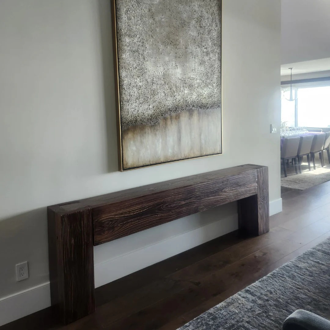 Modern Rustic Console Table - Rich Walnut | Vinna Home & Kitchen