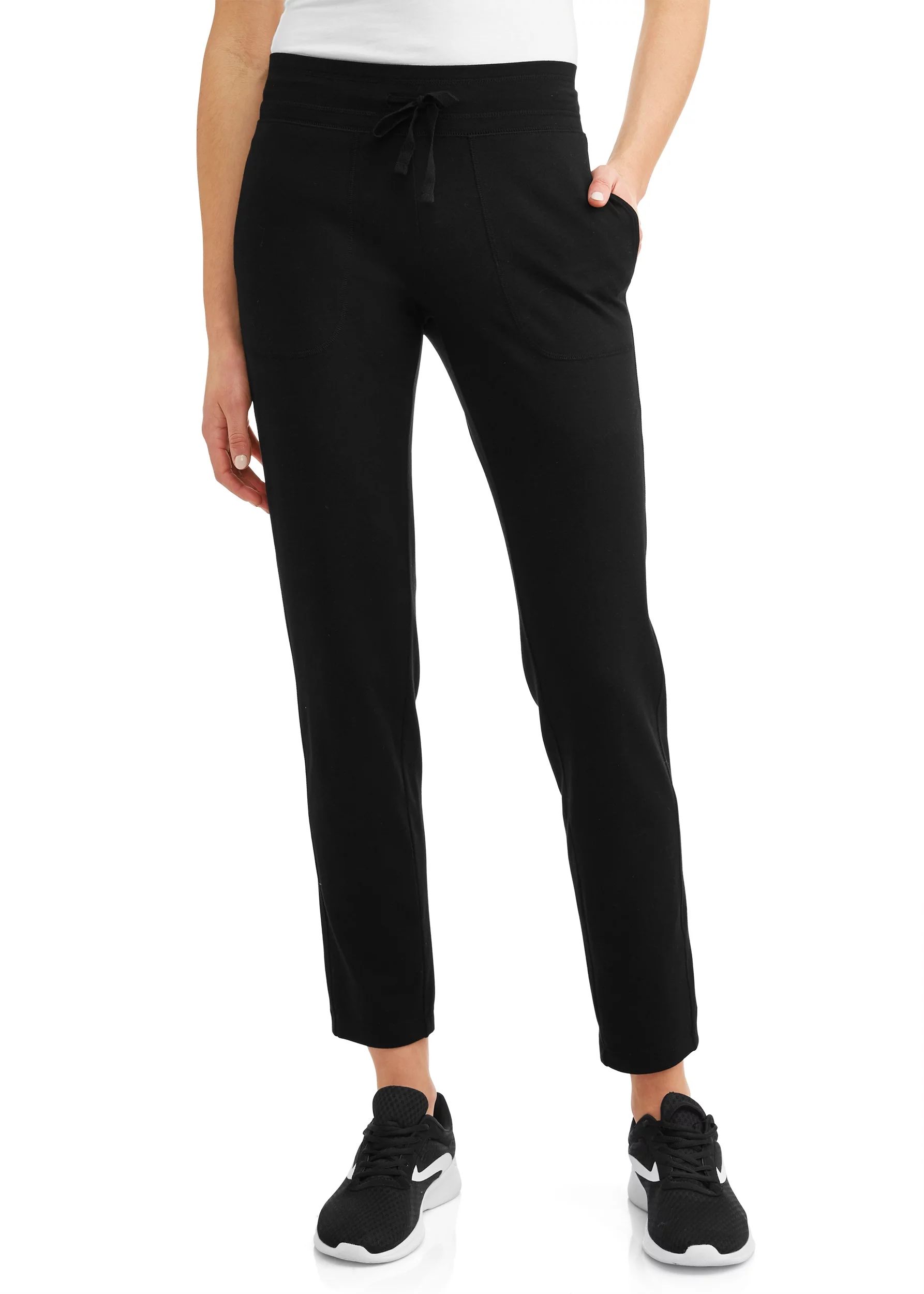 Athletic Works Women's Athleisure Core Knit Pant in Regular and Petite - Walmart.com | Walmart (US)