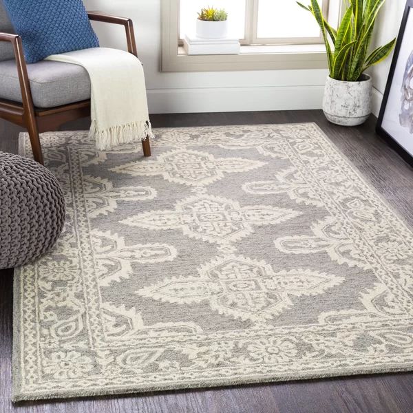 Princetown Bohemian Global Hand-Tufted Wool Gray/Beige Area Rug | Wayfair North America