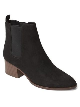 Gap Womens Suede Chelsea Boots Black Ink Size 10 | Gap US