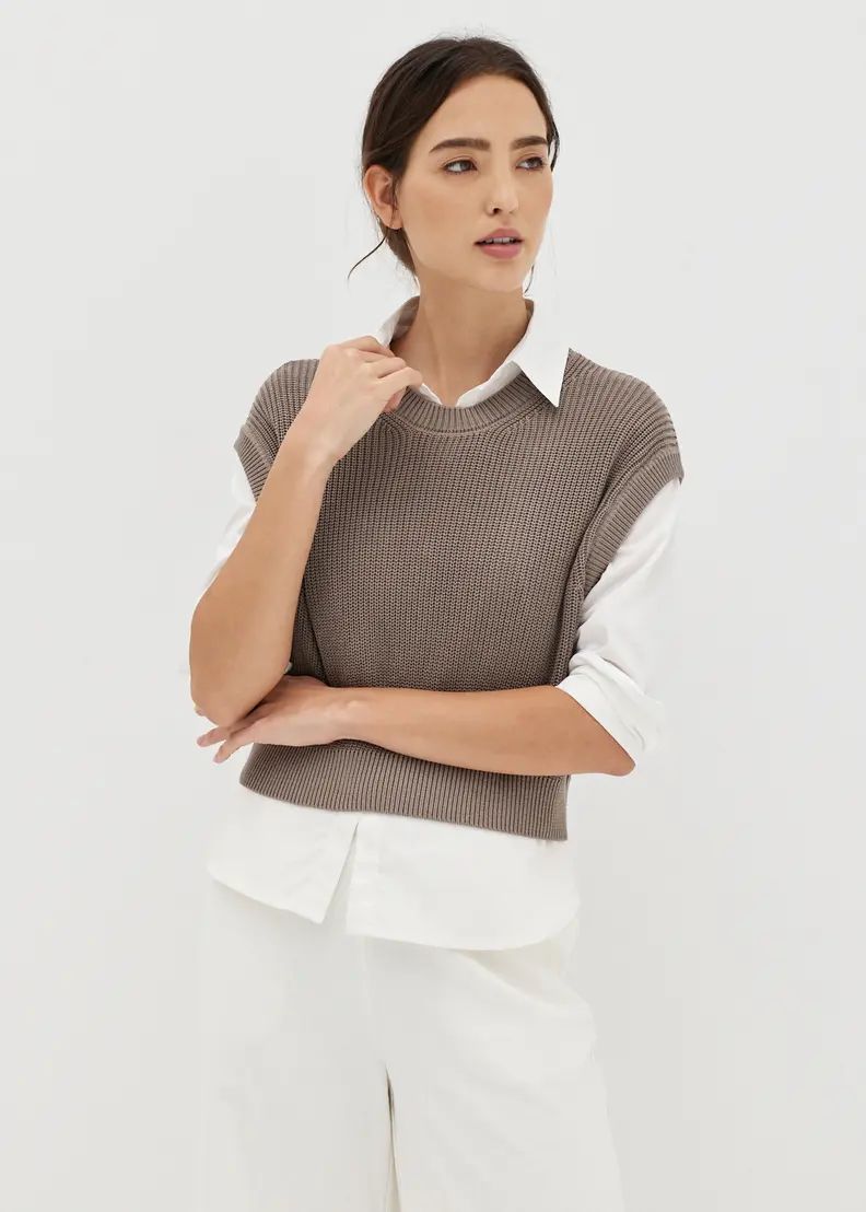 Cailey Drop Shoulder Knit Shell Top | LOVEBONITO SINGAPORE PTE LTD