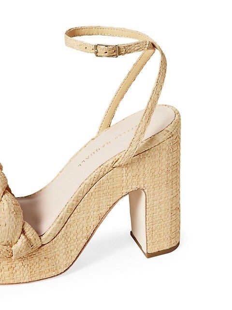 Raffia Braid Block Heel Sandals | Saks Fifth Avenue