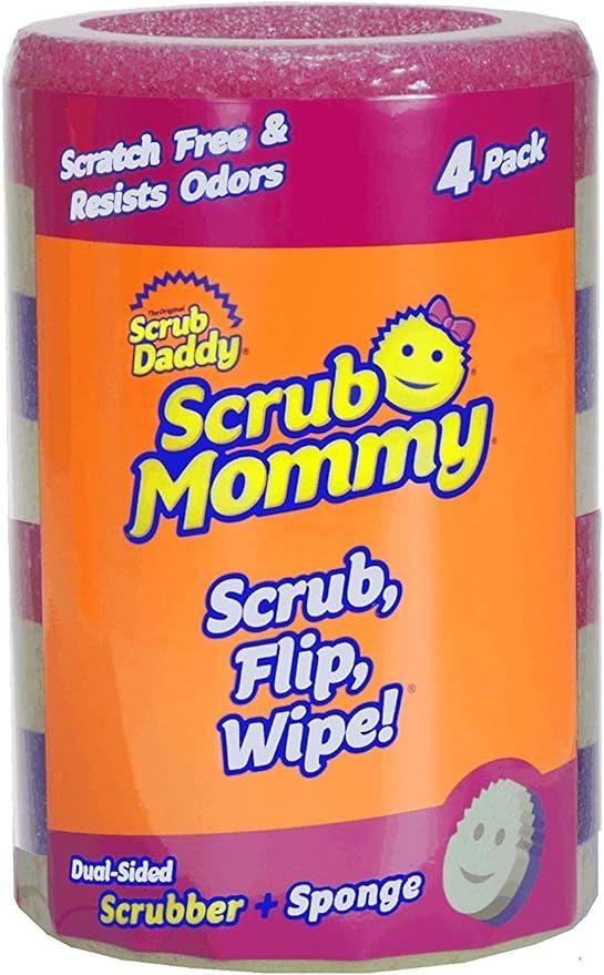 Scrub Daddy- Scrub Mommy - Dual Sided Sponge & Scrubber, Soft in Warm Water, Firm in Cold, FlexTe... | Amazon (US)