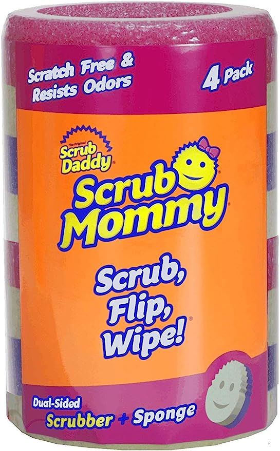 Scrub Daddy- Scrub Mommy - Dual Sided Sponge & Scrubber, Soft in Warm Water, Firm in Cold, FlexTe... | Amazon (US)