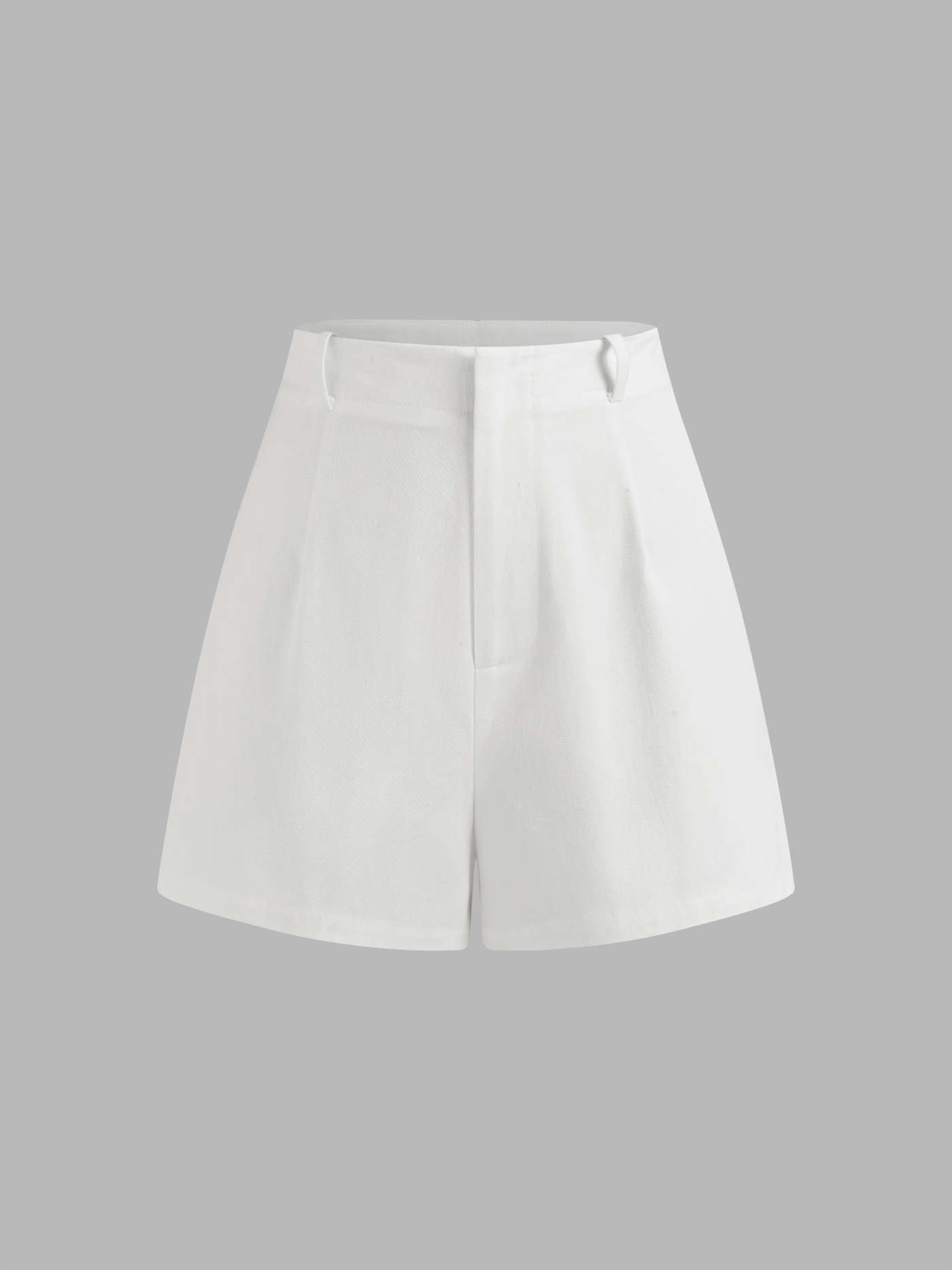 Woven Cotton High Rise Cinched Waist Shorts  For School Daily Casual | Cider