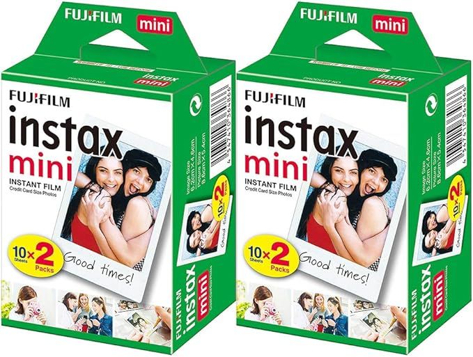 Fujifilm 2 Pack instax mini Instant Daylight Film, Twin Pack, 20 Exposures, ISO 800 | Amazon (US)