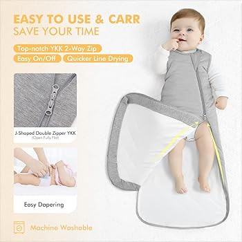 HAPIU Unisex Rayon Made from Bamboo Baby Sleep Sack TOG 1.0, 2-Way Zipper YKK, Wearable Blanket B... | Amazon (US)