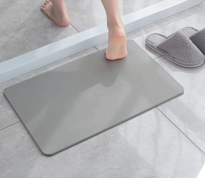 Stone Bath Mat, Diatomaceous Earth Quick Drying Mat | Super Absorbing Non Slip Bathroom Floor Mat... | Amazon (US)