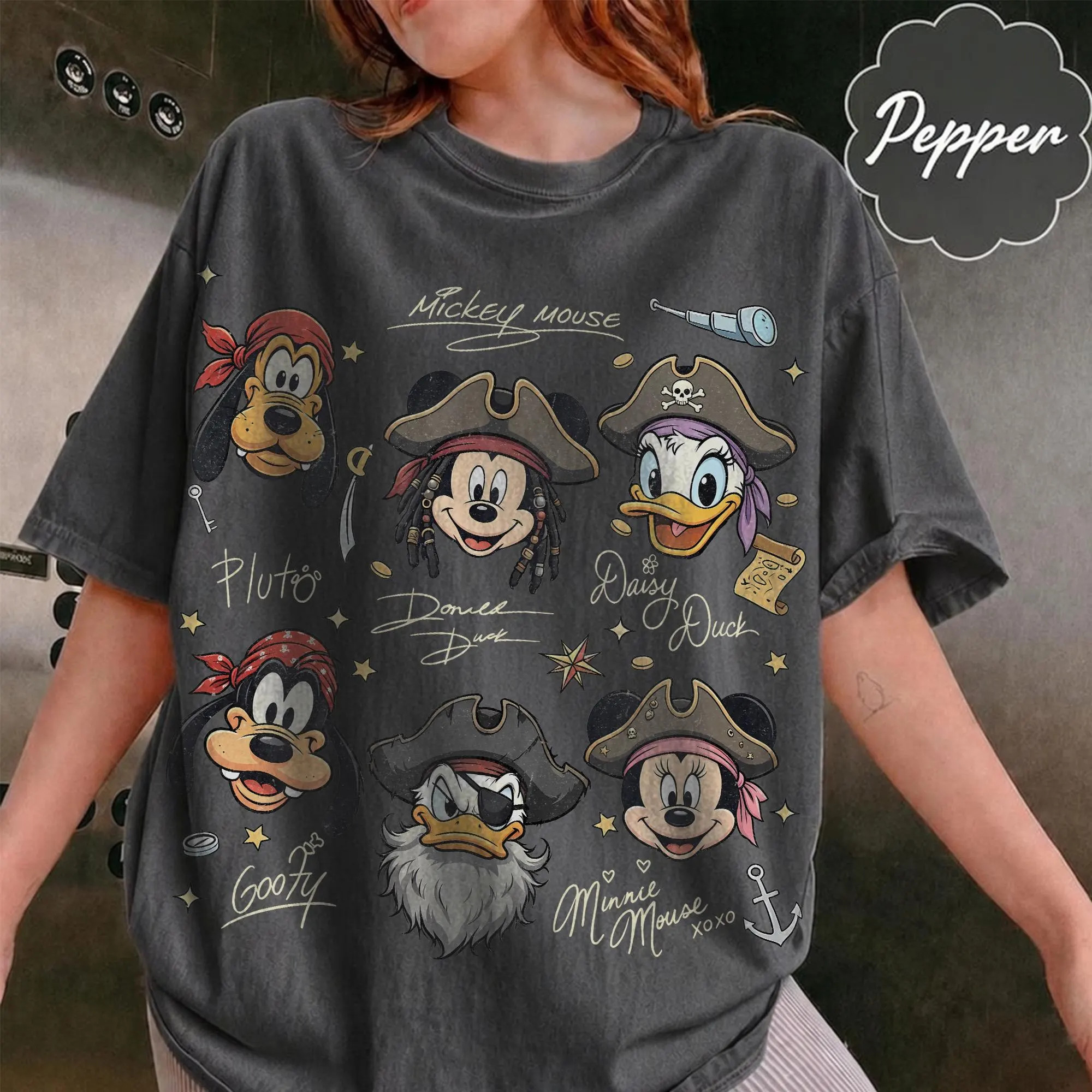 Vintage Mickey & Friends Pirate Shirt, Retro Disney Pirate Crew Tee, Disney Cruise Pirate Night Shirt, Caribbean Family Cruise Trip 2026 | Etsy (Global)