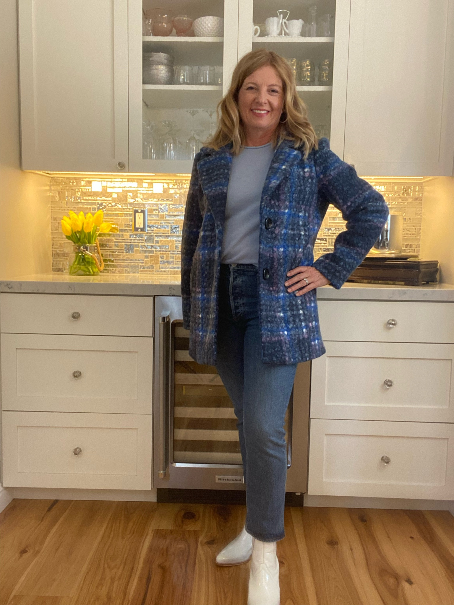 Cashmere sweaters in light colors make a nice transitional piece for spring. Add a colorful wool jacket for pop. 

The sweater is ATM, but the color is sold out. I found similar cashmere sweaters on Quince in a zillion spring colors for just $50.   Layer under a cute plaid teddy coat and add ivory western booties. All TTS.

#LTKSeasonal #LTKstyletip