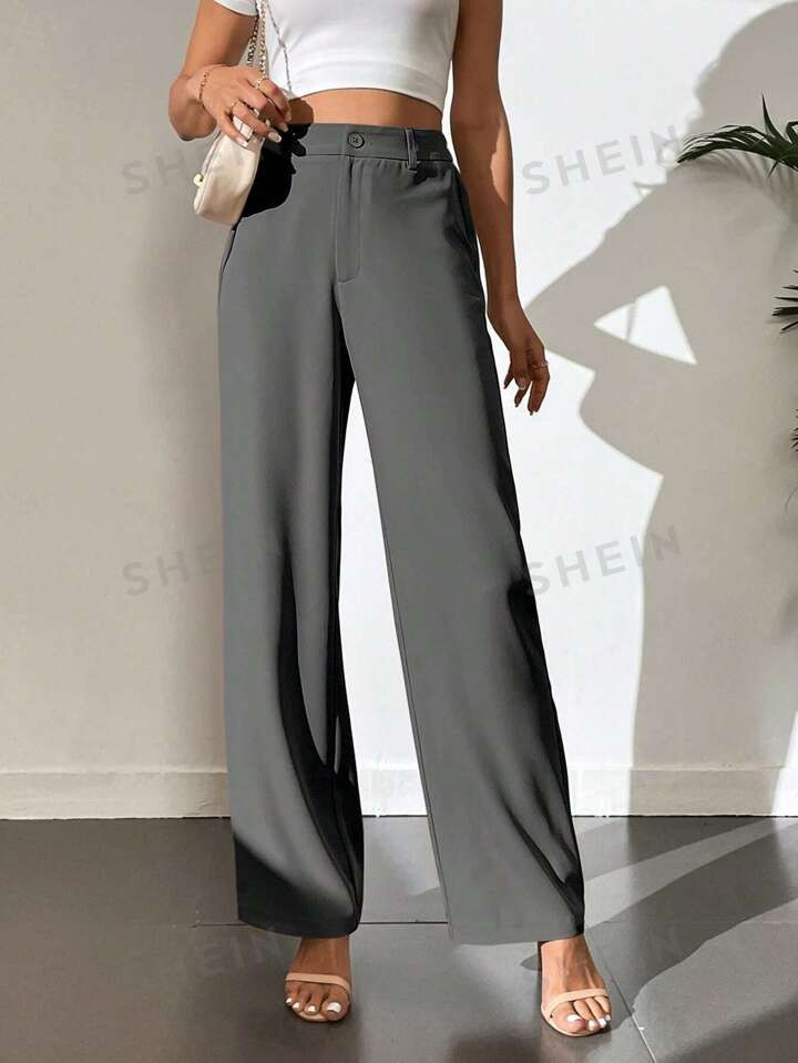 SHEIN Tall High Waist Wide Leg Pants | SHEIN