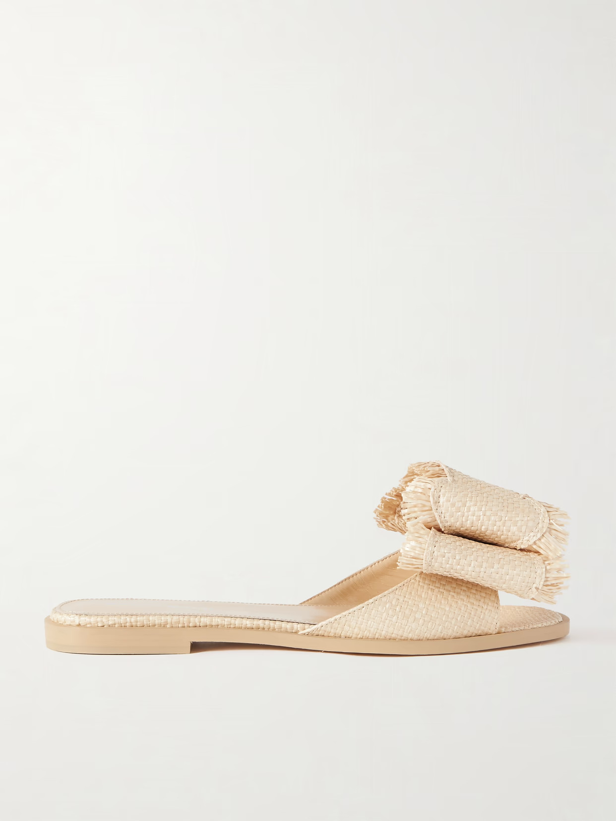 MACH & MACH - Cadeau Raffia Slides - Neutrals | NET-A-PORTER (US)