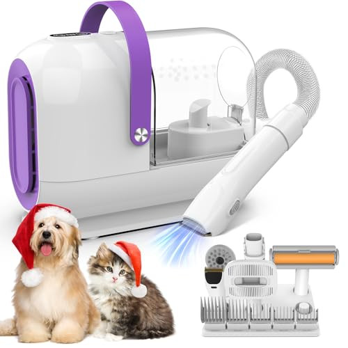 homeika pro Dog Grooming Kit&Vacuum, 3L Pet Grooming Vacuum 99% Pet Hair Suction, 5 Pet Grooming Tools, 5 Combs, Quiet Pet Vacuum Groomer with Hair Roller, Massage Nozzle for Shedding Dogs, Cats | Amazon (US)
