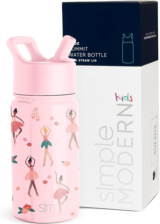 Simple Modern Kids Water Bottle with Straw Lid | Insulated Stainless Steel Reusable Tumbler for T... | Amazon (US)