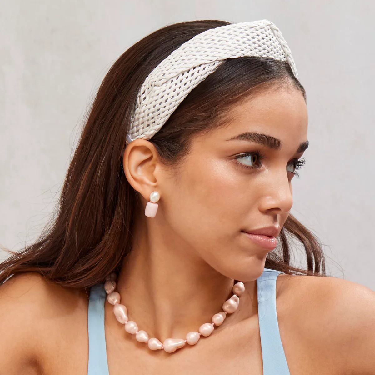 ROSÉ PEBBLE STUD EARRINGS | LELE SADOUGHI