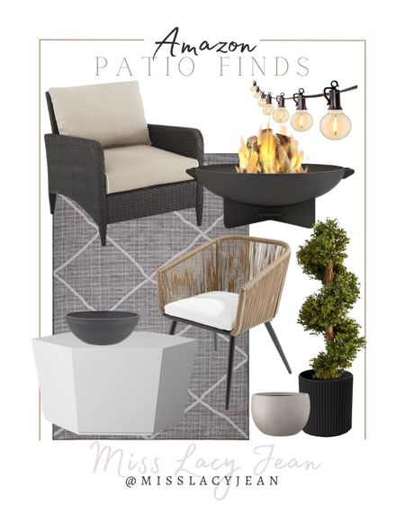 Amazon patio finds include topiary, planters, fire pit, outdoor rug, outdoor accent chair, outdoor coffee table, tabletop planter, wicker accent chair, and string lights.

Home decor, outdoor decor, patio finds, outdoor entertaining

#LTKHome #LTKStyleTip #LTKFindsUnder100