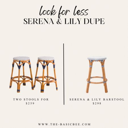 Two barstools for the price of this Serena and lily stools! 

#LTKhome #LTKsalealert