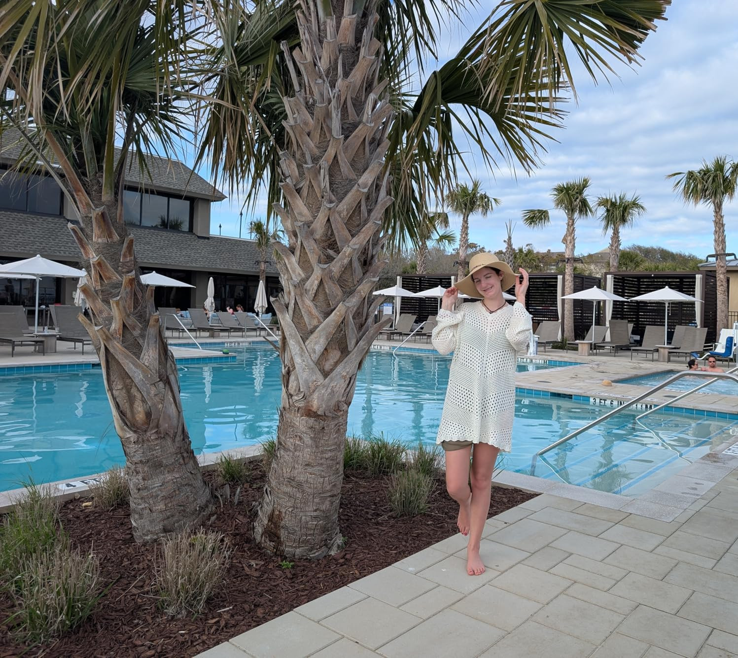 ANRABESS Swimsuit Cover Up for Women Crochet Bathing Suit Summer Swimwear V Neck Mesh Knit Dress ... | Amazon (US)