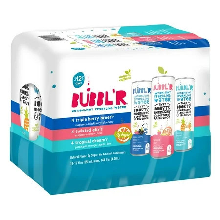 BUBBL'R Sparkling Water Variety Pack, 12 fl. oz., 12 pk. | Walmart (US)