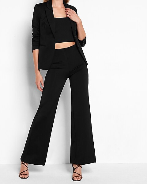 Body Contour Nylon Peak Lapel Blazer | Express