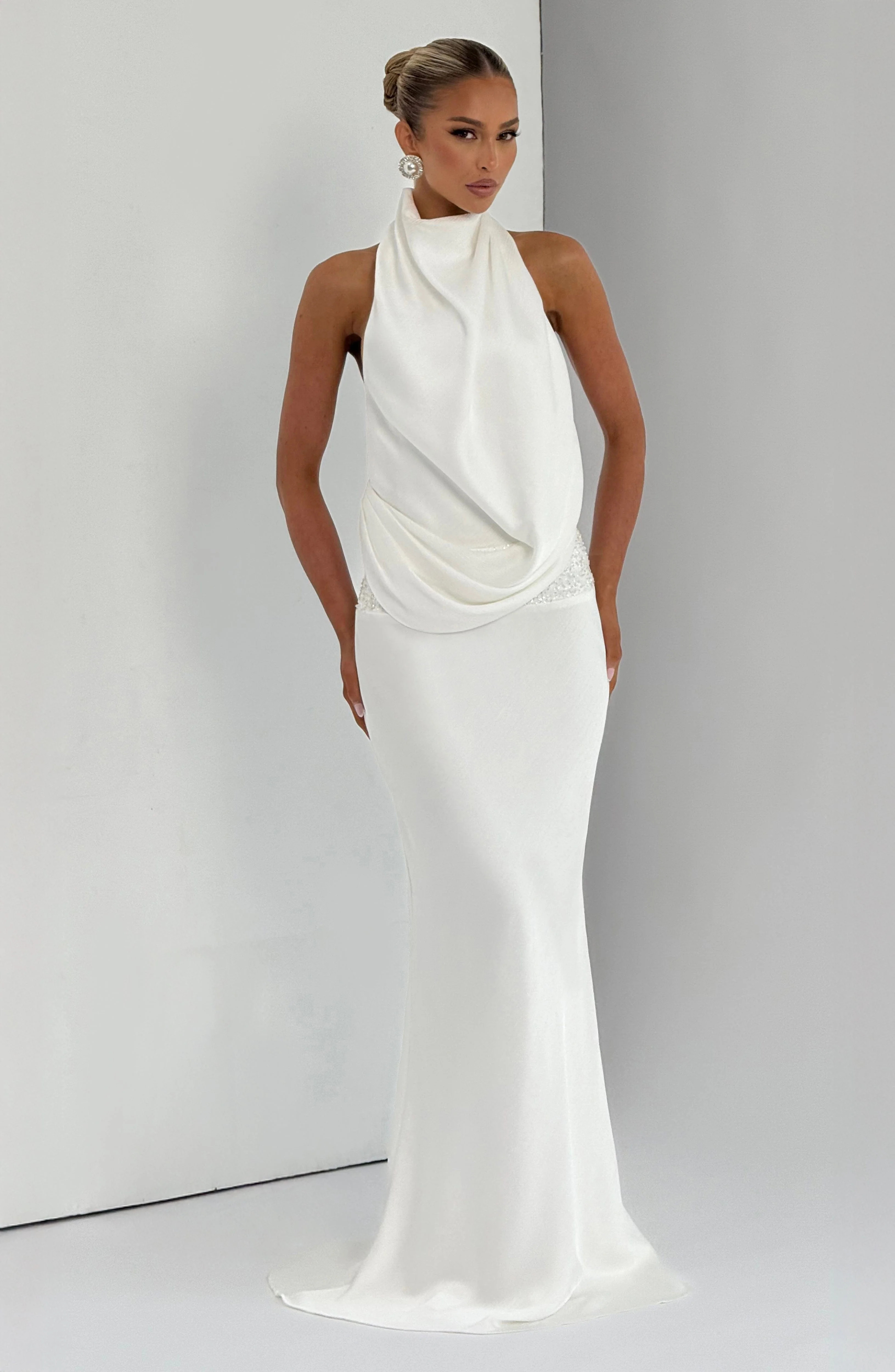 Armelle Maxi Dress - Ivory | Babyboo (global)