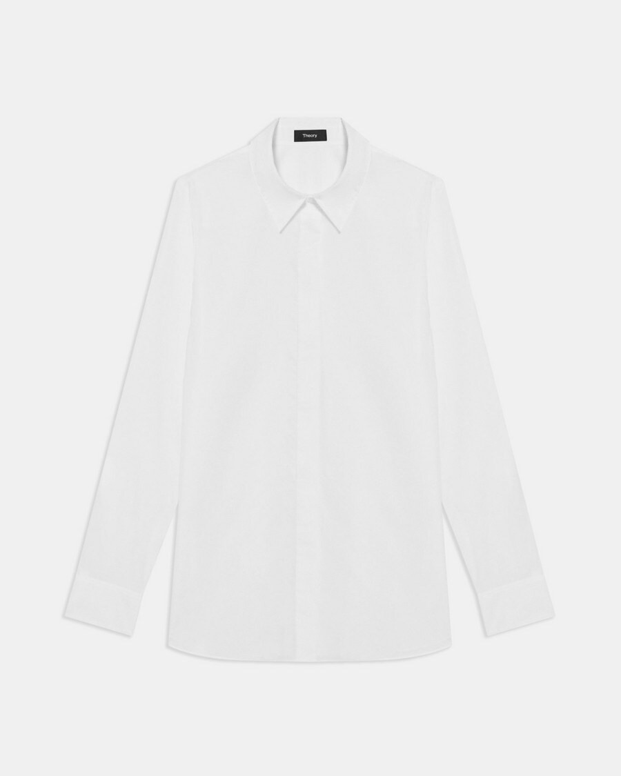 Straight Shirt in Cotton | Theory UK