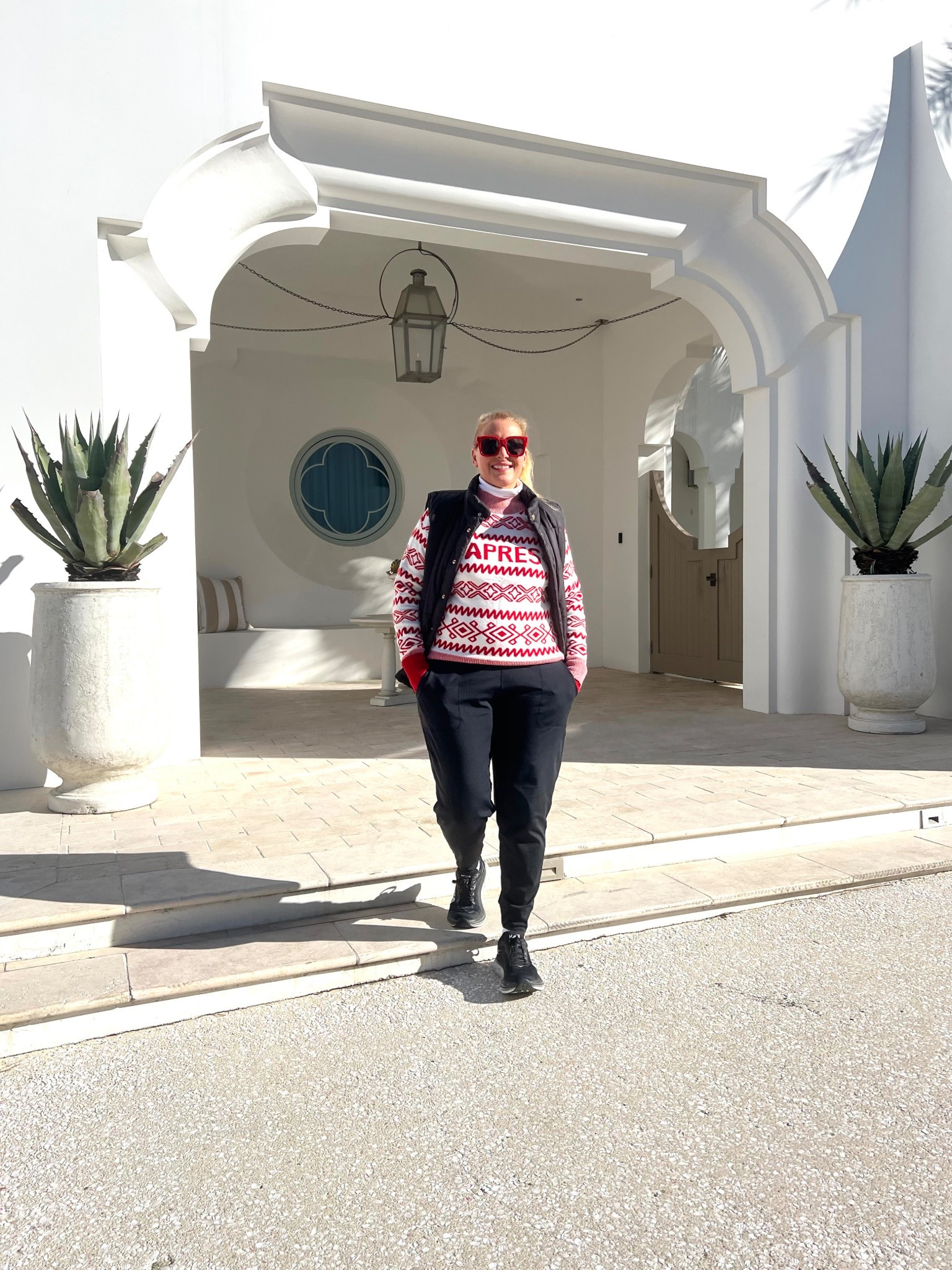 Casual Winter Outfit

It’s freezing in Rosemary Beach today! Had to wear a thick sweater, puffer vest, turtleneck and gloves to stay warm!

This APRES sweater comes in multiple colors and the quality is awesome! Fits true to size and I highly recommend it!

Sweater medium, puffer vest large, joggers large, Hoka sneakers size 9 (All fit true to size)


#LTKSeasonal #LTKFindsUnder100 #LTKOver40 #LTKfitnessgoals #LTKActive #LTKSaleAlert #LTKFindsUnder50 #LTKGiftGuide #LTKHoliday #LTKMidsize #LTKTravel #LTKgrwm #LTKootd