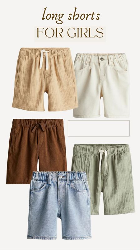 Perfect long shirts for girls this summer ☀️☀️ 

h&m shorts - girls shorts - summer shorts - girls summer outfit inspo - trendy girls shorts - girls shorts for summer 

#LTKFamily #LTKKids #LTKStyleTip