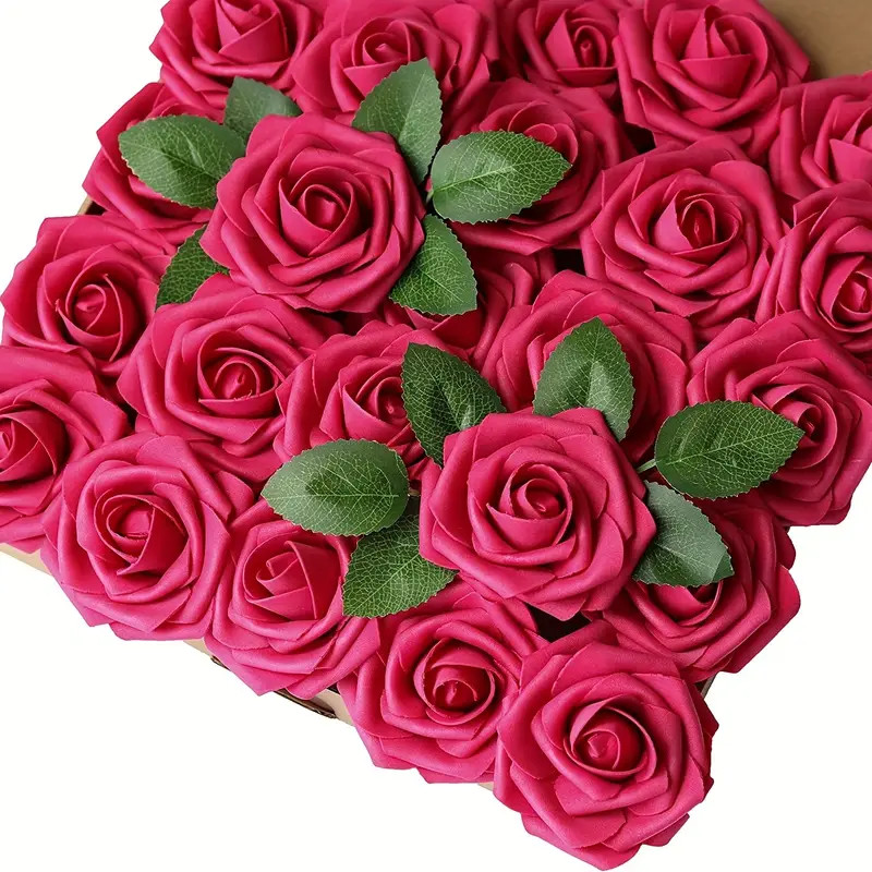 Foam   Rose Red Roses Artificial Flowers Arrangement Rose - Temu | Temu Affiliate Program