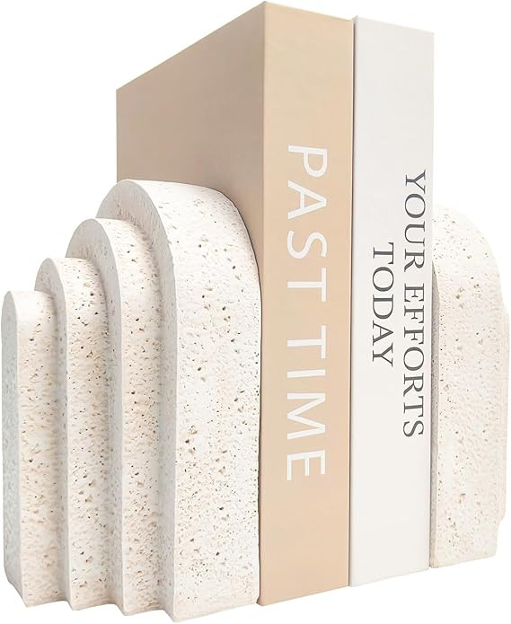 Heavy Duty Book Ends for Shelves, Decorative Book Stopper for Shelves, Resin Decor Bookends for H... | Amazon (US)