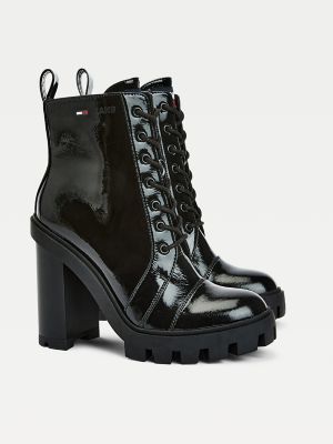 Tommy Hilfiger Women's Gloss High Heel Boot Black - 9 | Tommy Hilfiger (US)