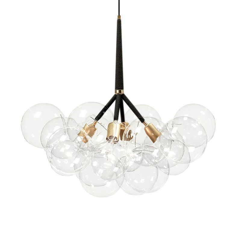 4 - Light Contemporary Clear Glass Bubble Chandelier | Wayfair North America