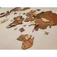 3D Wood World Map for Wall Decor - Home Decor Classic World Map for Travel Lover - 3D Wood World ... | Walmart (US)